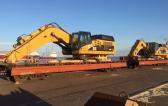 CF&S Transport CAT and Komatsu Machines by Rail