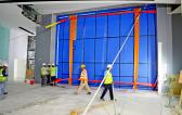 MIS Perform Lifting & Installation of Large Glass Panel