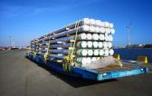 Europe Cargo with Loading of Pipes