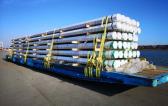 Europe Cargo with Loading of Pipes