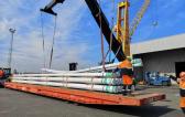 Europe Cargo with Loading of Pipes