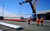 Europe Cargo with Loading of Pipes