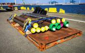 Europe Cargo with Loading of Pipes