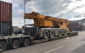 KGE with Transport of Heavy Liebherr Crane