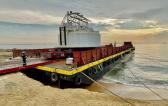 Megalift Construct Beach Landing Jetty for Delivery of SPM Buoy