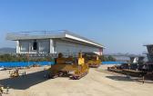 EXG Transports First of 30 Huge Steel Decks for the Mumbai Trans Harbour Link Project