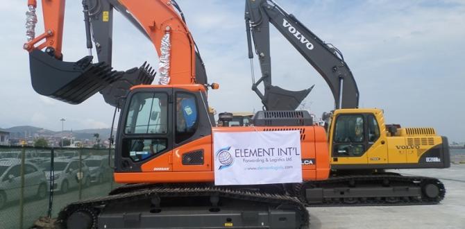 Element Handle Shipment of Excavators from South Korea