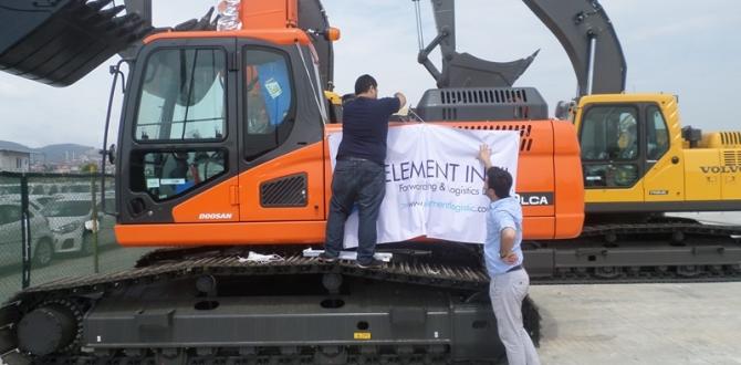 Element Handle Shipment of Excavators from South Korea