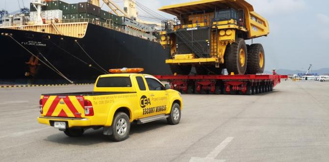 CEA Project Logistics Takes Care of Big Komatsu Trucks