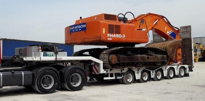 Titan Handle Transport of Hitachi 450 Excavator