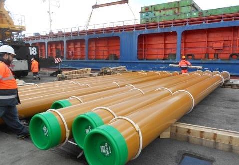 W.I.S. Italy Report the Shipping of Pipes in Huge Ongoing Project