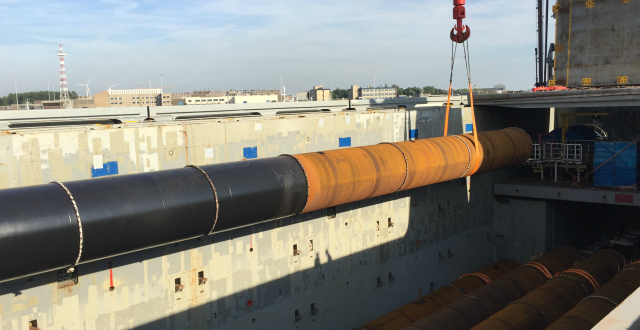 Europe Cargo Discharge Large Pipes for New Jetty