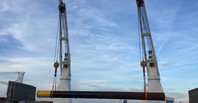 Europe Cargo Discharge Large Pipes for New Jetty