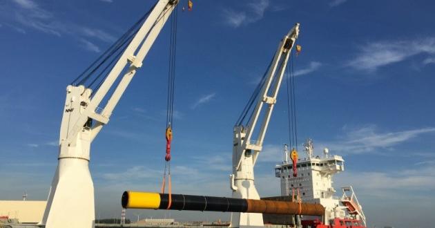 Europe Cargo Discharge Large Pipes for New Jetty