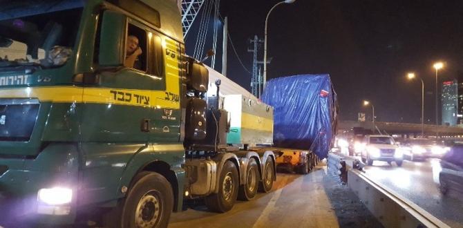 Kamor Logistics Delivering Tunnel Boring Machines to Tel Aviv