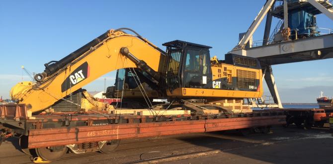 CF&S Transport CAT and Komatsu Machines by Rail