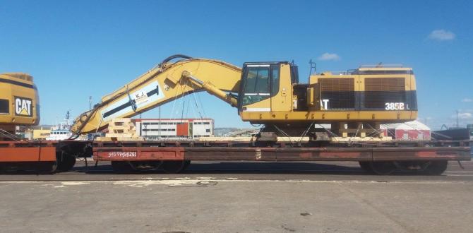 CF&S Transport CAT and Komatsu Machines by Rail