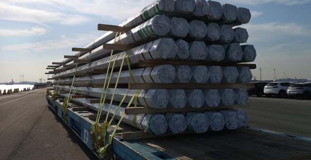 Europe Cargo with Loading of Pipes