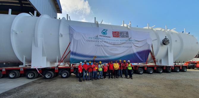 Megalift Handle 82tn Oil & Gas Pressure Vessel in Malaysia