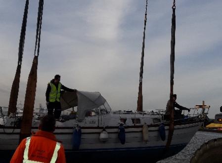 Europe Cargo Discharge Sailboat