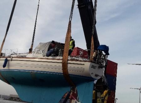 Europe Cargo Discharge Sailboat