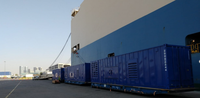 Wilhelmsen UAE with RORO Solution for Power Generation Equipment