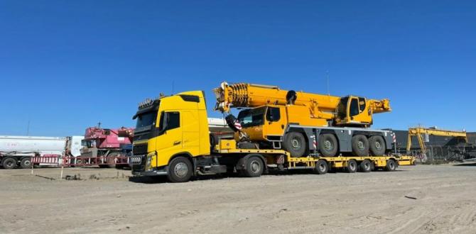 KGE with Transport of Heavy Liebherr Crane