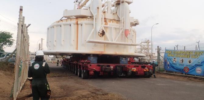 Megalift Construct Beach Landing Jetty for Delivery of SPM Buoy