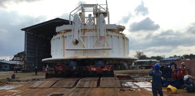 Megalift Construct Beach Landing Jetty for Delivery of SPM Buoy