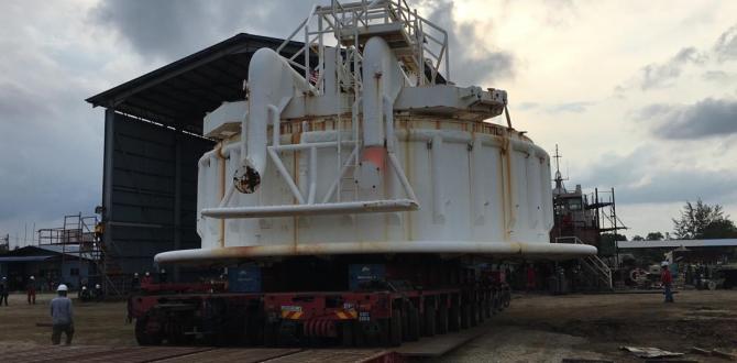 Megalift Construct Beach Landing Jetty for Delivery of SPM Buoy