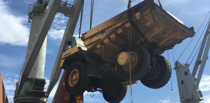 Nonpareil International Handle Challenging Export Shipment of Six Dump Trucks