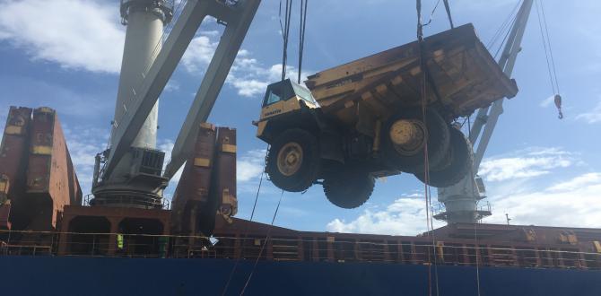 Nonpareil International Handle Challenging Export Shipment of Six Dump Trucks