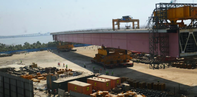 EXG Transports Steel Deck for the Mumbai Trans Harbour Link Project