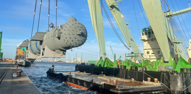 Europe Cargo Handle 253-Ton Heat Exchanger in Antwerp