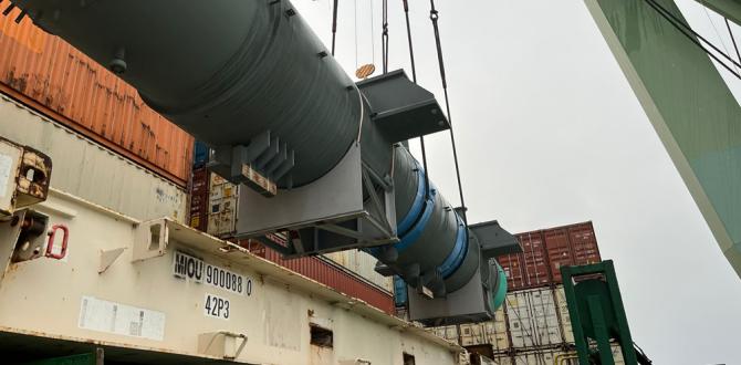 Europe Cargo Handle 253-Ton Heat Exchanger in Antwerp