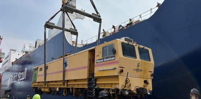 Gebrüder Weiss Ship Rail Building Vehicles to Alexandria