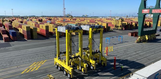 Europe Cargo Move Kalmar Hybrid Straddle Carriers to Antwerp