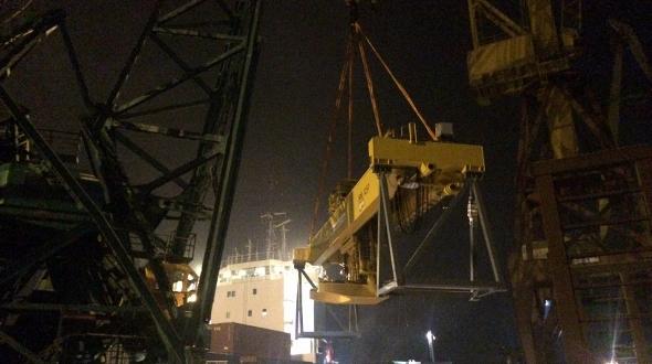 Gebrüder Weiss Handle Gantry Crane Bound for China