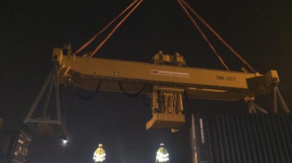 Gebrüder Weiss Handle Gantry Crane Bound for China