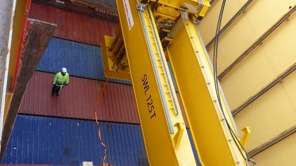 Gebrüder Weiss Handle Gantry Crane Bound for China