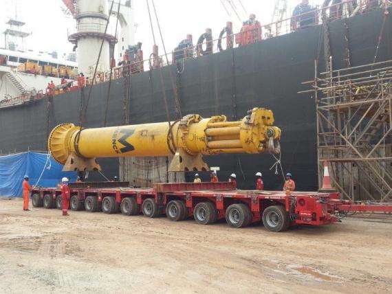 WSS UAE Move 123 ton Hydraulic Hammer & Accessories from Abu Dhabi to Hamburg