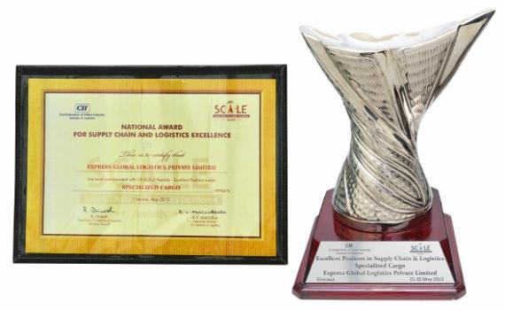 EXG Awarded 2015 CII SCALE Award in Specialised Cargo