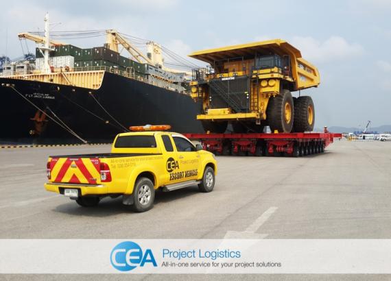 CEA Project Logistics Takes Care of Big Komatsu Trucks