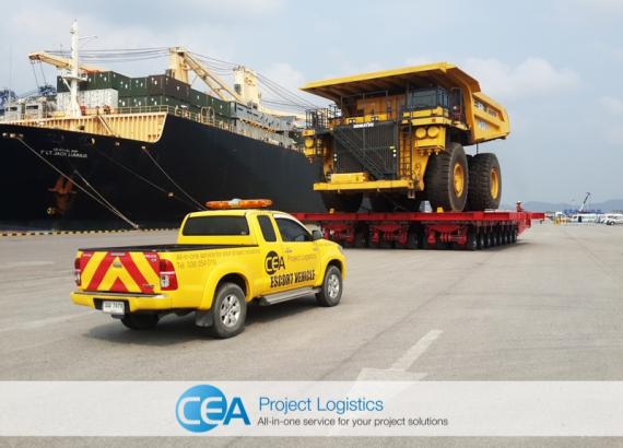 CEA Project Logistics Takes Care of Big Komatsu Trucks