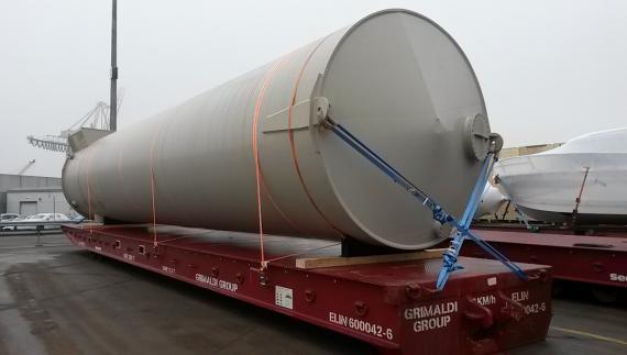 Intertransport GRUBER Arrange Transport of Large Tank from Germany to Egypt