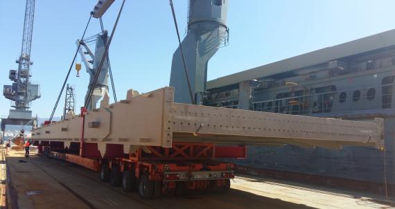 Delta Maritime Deliver OOG Construction Structures to Northern Greece