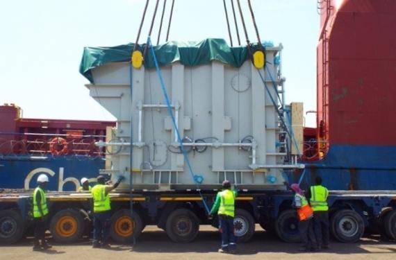 Gulf Agency Services Discharge 15 Transformers in Djibouti