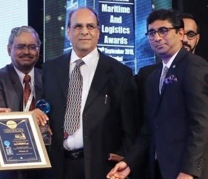 Mr. Vinod Gandhi of EXG in India Honoured at Maritime & Logistics Awards 2019