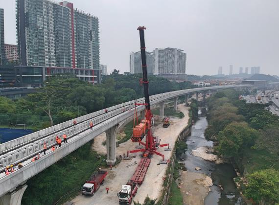 Megalift Deliver for MRT Railway Project in Malaysia