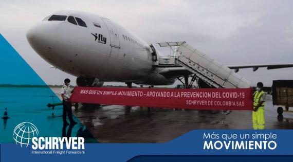 Schryver de Colombia with Air Charter Project for PPE Masks